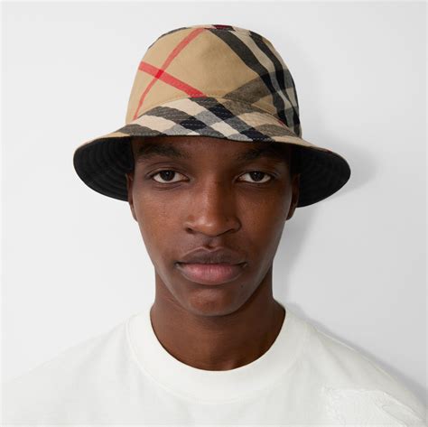 burberry reversible cotton bucket hat|burberry fisherman hat.